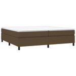 vidaXL Cadre de lit à ressorts marron foncé 200x200 cm tissu