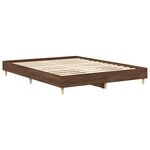 vidaXL Cadre de lit sans matelas chêne marron 75x190cm bois ingénierie