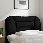 vidaXL Coussin de tête de lit Hvar noir 80 cm tissu