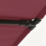 vidaXL Parasol de jardin et mât en aluminium 180x110 cm rouge bordeaux