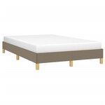 vidaXL Cadre de lit sans matelas taupe 120x200 cm tissu