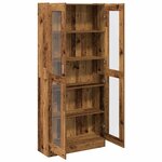 vidaXL Buffet haut vieux bois 82 5x30 5x185 cm bois d'ingénierie
