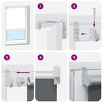 vidaXL Store enrouleur occultant blanc cassé largeur du tissu 151 6 cm