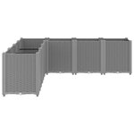 vidaXL Jardinière gris clair 160x160x53 cm polypropylène