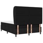 Lit Box Spring vidaXL avec Matelas en Noir  160x200 cm en Tissu