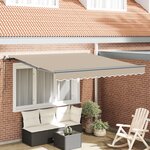 Auvent rétractable manuel vidaXL beige 350x250 cm