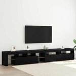 vidaXL Meubles TV 3 Pièces Chêne noir 260 x 36.5 x 40 cm