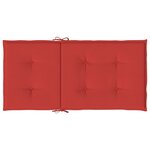 vidaXL Coussins de chaise de jardin à dossier bas lot de 4 rouge