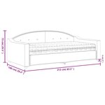 vidaXL Lit de jour avec matelas noir 90x190 cm tissu