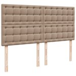 vidaXL Sommier à lattes de lit avec matelas Cappuccino 200x200 cm