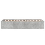 vidaXL Cadre de lit gris béton 90x200 cm bois d'ingénierie