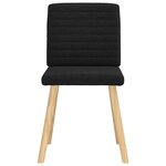 vidaXL Chaises à manger lot de 4 noir tissu