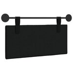 vidaXL Tête de lit suspendue Noir Tissu
