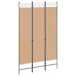 vidaXL Paravent à 3 panneaux Beige 120 x 200 cm Tissu