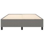 vidaXL Cadre de lit sans matelas gris foncé 140x190 cm tissu