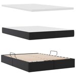 vidaXL Lit avec rangement et matelas avec matelas Noir 140 x 190 cm