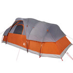 vidaXL Tente à dôme 11 personnes gris et orange imperméable