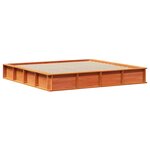 vidaXL Cadre de lit avec rangement à soulever  marron ciré  180 x 200 cm  en bois de pin massif