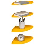 vidaXL Étagère Flottante d'Angle 4 pc Jaune moutarde 24 x 24 x 2 cm