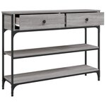 vidaXL Table console sonoma gris 100x25x75 cm bois d'ingénierie