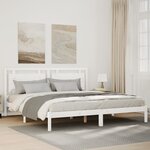 vidaXL Cadre de lit extra long sans matelas 180x210 cm bois massif
