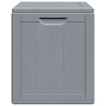 vidaXL Boîte de rangement de jardin 90 L Gris PP aspect bois