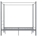 vidaXL Cadre de lit à baldaquin sans matelas gris métal 120x200 cm