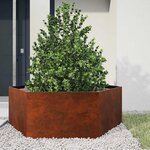 vidaXL Jardinière Rouillé 138x120x45 cm Acier corten