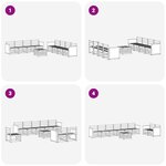 vidaXL Ensemble de canapés d'extérieur 9 pc Naturel
