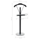 vidaXL Valet de chambre 45 x 35 x 107 cm Noir et gris