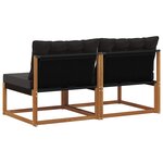 vidaXL 2 Pièce Sofa de milieu extérieur Bois d'Acacia Massif Naturel