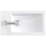 vidaXL Lavabo de salle de bains Chrome 45 5 x 25 5 x 13 cm métal