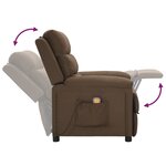 vidaXL Fauteuil de massage Marron Tissu