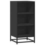 vidaXL Buffet noir 35 5x35x76 cm bois d'ingénierie et métal