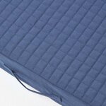 Coussin d'assise déhoussable pour canapé 2 places en coton  Bleu marine - HOMESCAPES