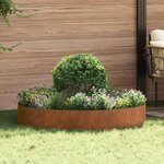vidaXL Cache-pot de jardin Marron 120 x 120 x 20 cm Acier cuivré