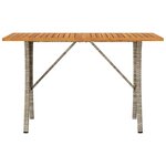 vidaXL Canapé de jardin 3places coussins et table gris clair polyrotin