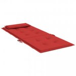 vidaXL Coussins de chaise à dossier haut lot de 4 rouge tissu oxford