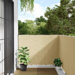 vidaXL Écran d'intimité de balcon crème 400x120 cm PVC