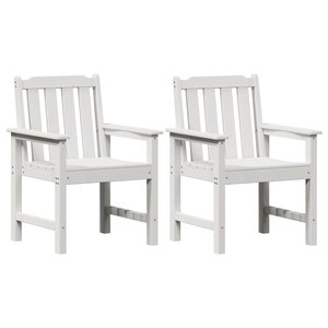 vidaXL Chaise de jardin. 2 pc Blanc HDPE