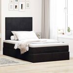 vidaXL Cadre de lit ottoman avec matelas noir 120x190 cm velours