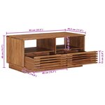 vidaXL Table basse faite main Brun Teck 85 x 45 5 x 40 cm