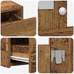 vidaXL Table de Toilette Marron 100 x 40 x 70 cm Bois d'ingénierie