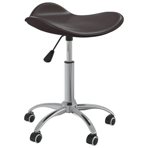 Chaise fauteuil siège de bureau informatique étude similicuir brun 02_0024035