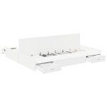 vidaXL Cadre de lit avec rangement avec tête de lit Blanc 180 x 200 cm