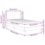 vidaXL Cadre de lit avec matelas Gris foncé 90 x 190 cm Tissu