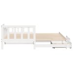 vidaXL Lit de jour avec gigogne et tiroirs sans matelas blanc 90x190cm