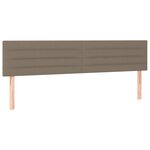 vidaXL Sommier à lattes de lit avec matelas taupe 120x190 cm tissu