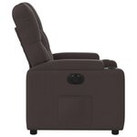 vidaXL Fauteuil inclinable électrique Marron foncé Tissu