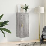 vidaXL Armoire murale sonoma gris 34 5x34x90 cm bois d'ingénierie